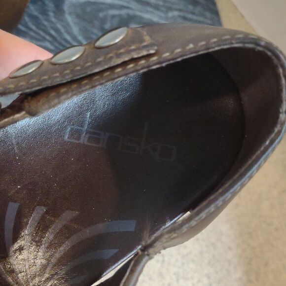 ๐ Dansko. Studded Leather Heeled Clogs Size 38  โโโA7 - Picture 5 of 5